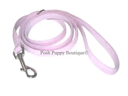 Ultra Suede Leash- Bubblegum