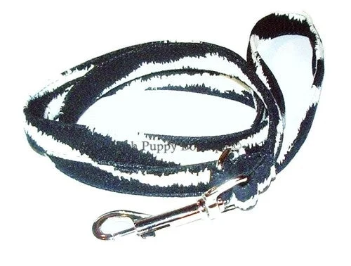 Ultra Suede Leash- Zebra