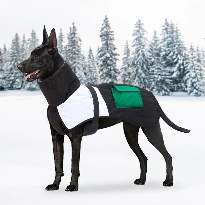 Warm Turtleneck Waterproof Adjustable Pocket Thick Dog Jacket