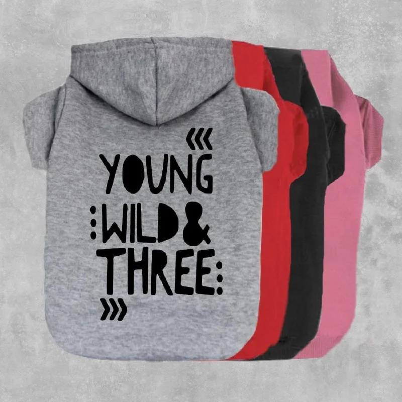 Young Wild And Three Pet Hoodie