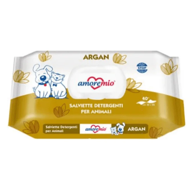 AmoreMio Argan Pet Wipes x40pcs