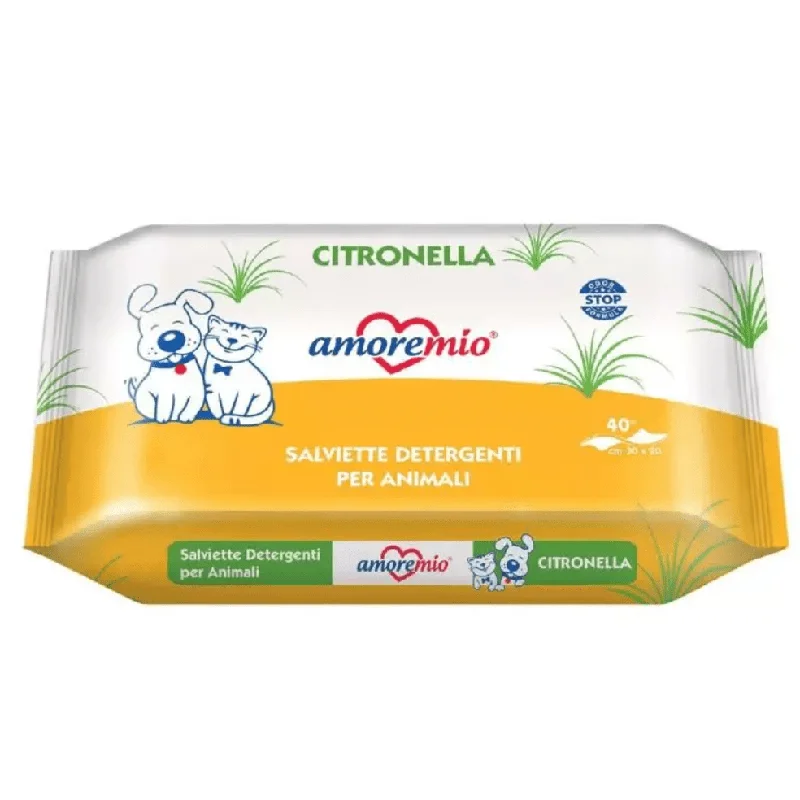 AmoreMio Citronella Pet Wipes 40pcs