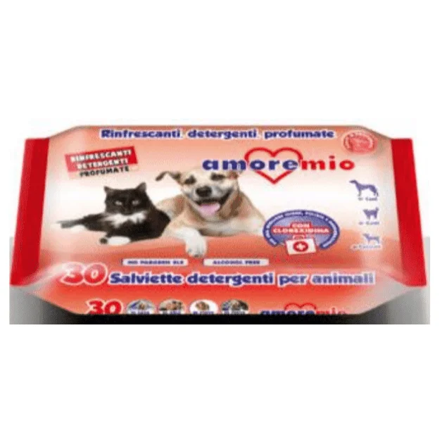 AmoreMio Clorexidina Pet Wipes x30pcs