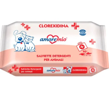 AmoreMio Clorexidina Pet Wipes x40pcs