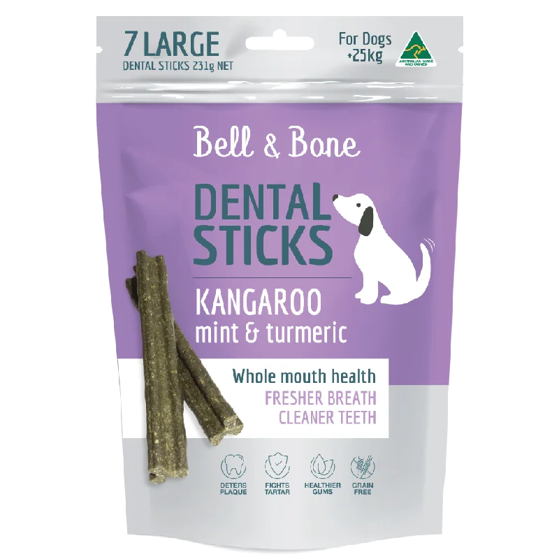 Bell & Bone Dog Dental Sticks Kangaroo Mint and Turmeric