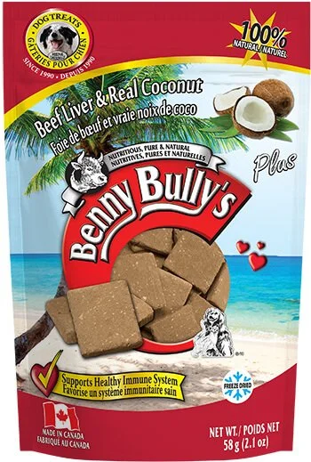 Benny Bully's Plus Dog Treat - Natural, Beef Liver & Coconut