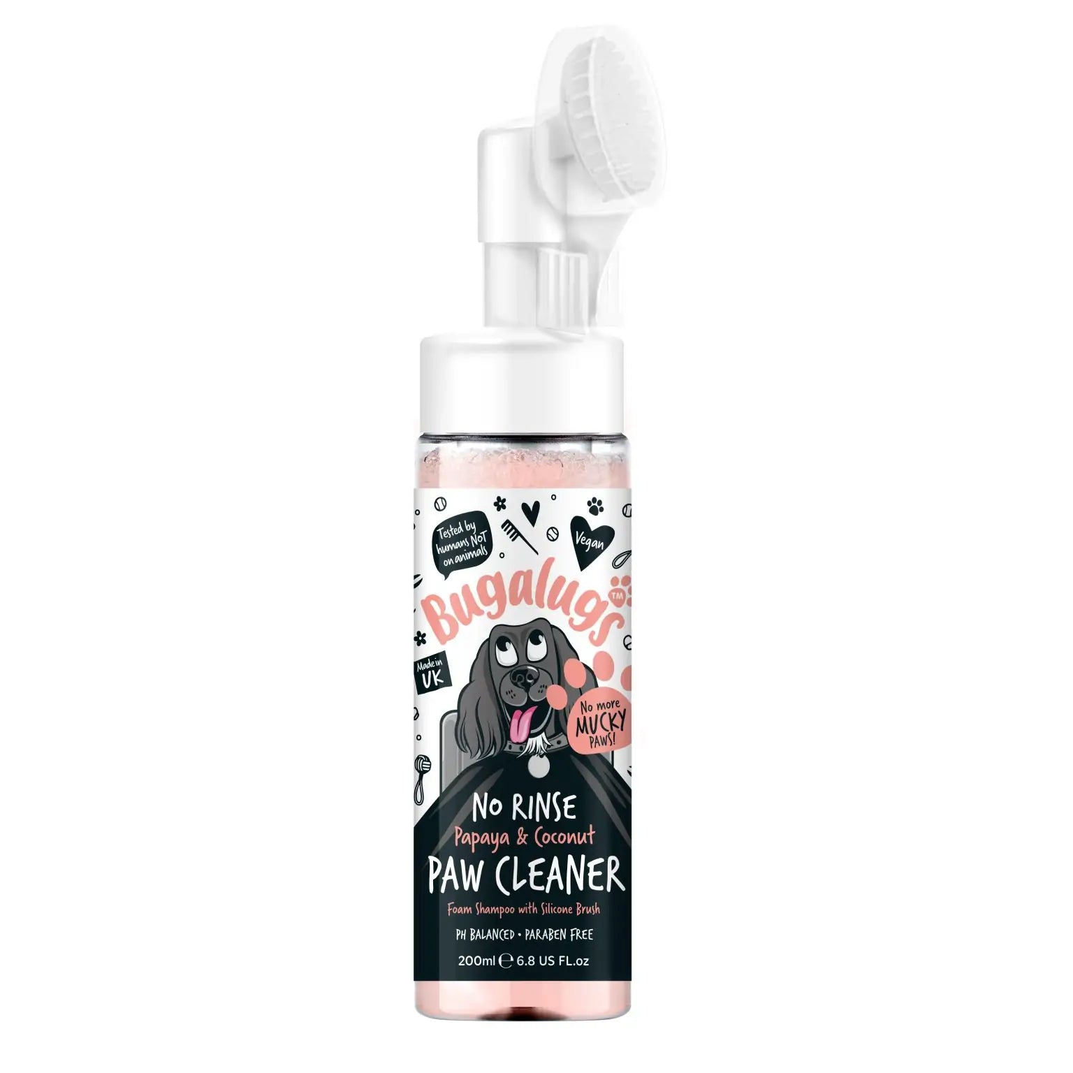 Bugalugs No Rinse Paw Cleaner Shampoo in Papaya and Coconut