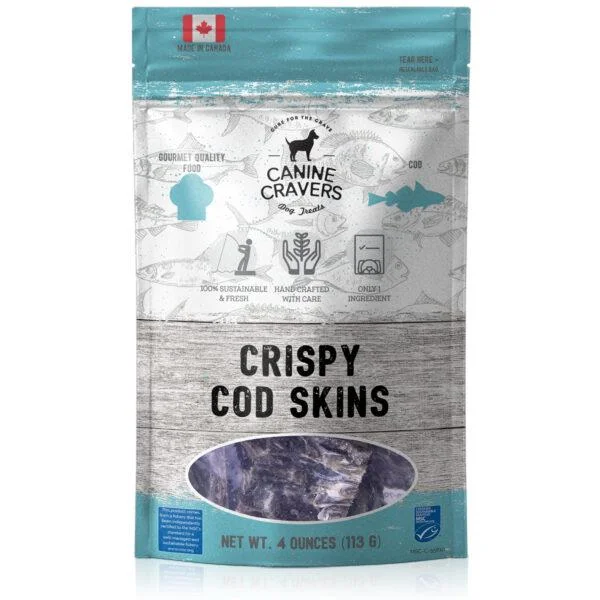 Canine Cravers Crispy Cod Skins 4 oz Bag