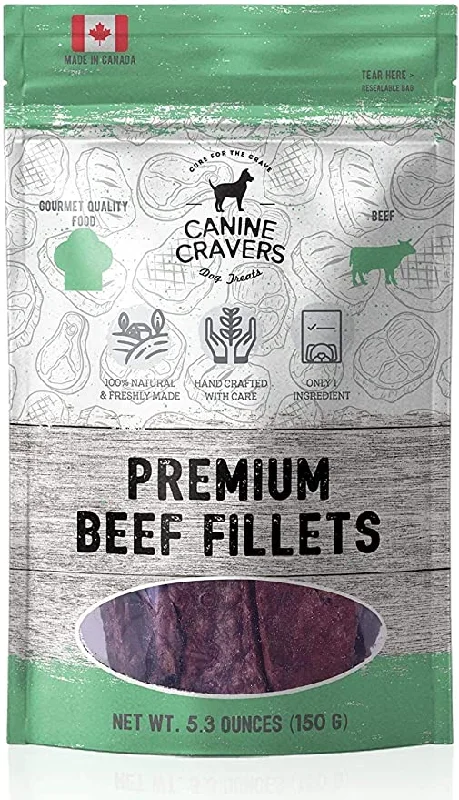 Canine cravers Premium Beef Fillets 5.3 oz Bag