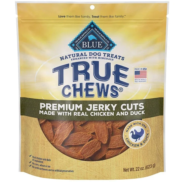 Blue TrueChew Premium Jerky Cuts Chicken & Duck 623g