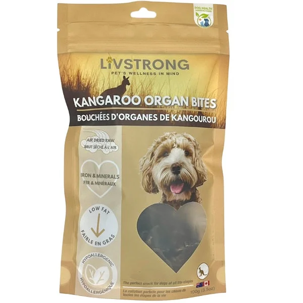 Livstrong Kangaroo Organ Bites Dog Treat 100g