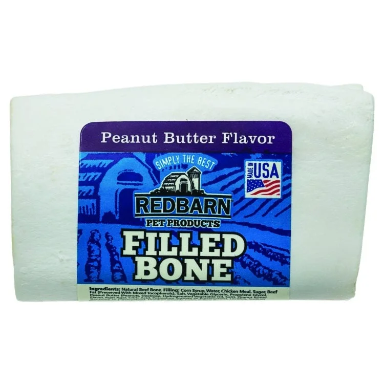 REDBARN Small Filled Bone-Peanut Butter