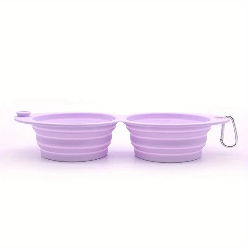 Dog Bowl - Outdoor - Portable - Silicone - Dual