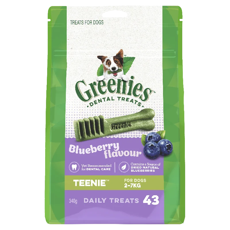 Greenies Dog Blueberry Dental Health Treats for Teenie Dogs 340g