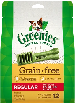 Greenies Grain Free Regular Size Dog Dental Treats 12oz