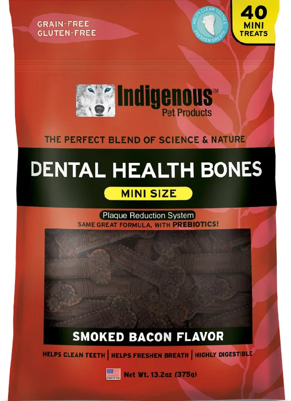 Indigenous Dental Health Bones Mini — Smoked Bacon Flavor 13.2oz