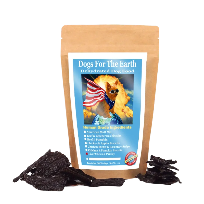 Liver Chews and Parsley Original Dehydrated Dog Treats