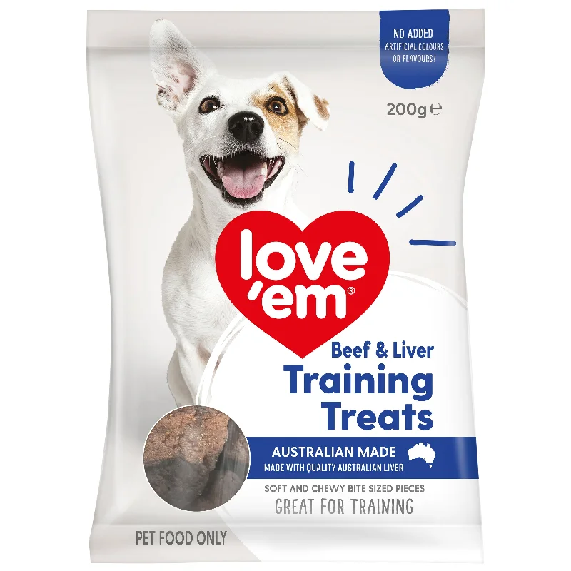 Love Em Beef and Liver Training Dog Treats 200g