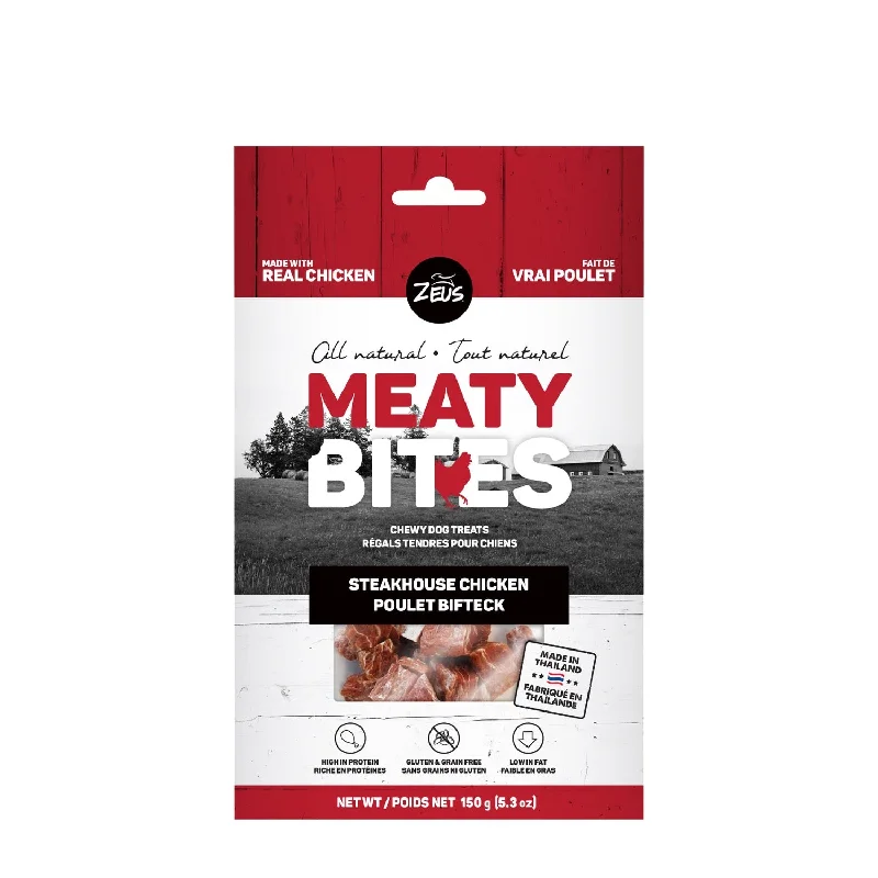 Zeus Meaty Bites Dog Treats, Steakhouse Chicken