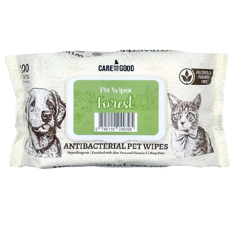 3 FOR $11.90: Care For The Good Forest Antibacterial Pet Wipes (100Pcs)