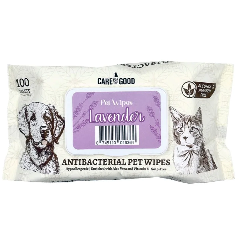 3 FOR $11.90: Care For The Good Lavender Antibacterial Pet Wipes (100Pcs)