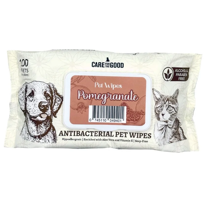 3 FOR $11.90: Care For The Good Pomegranate Antibacterial Pet Wipes (100Pcs)