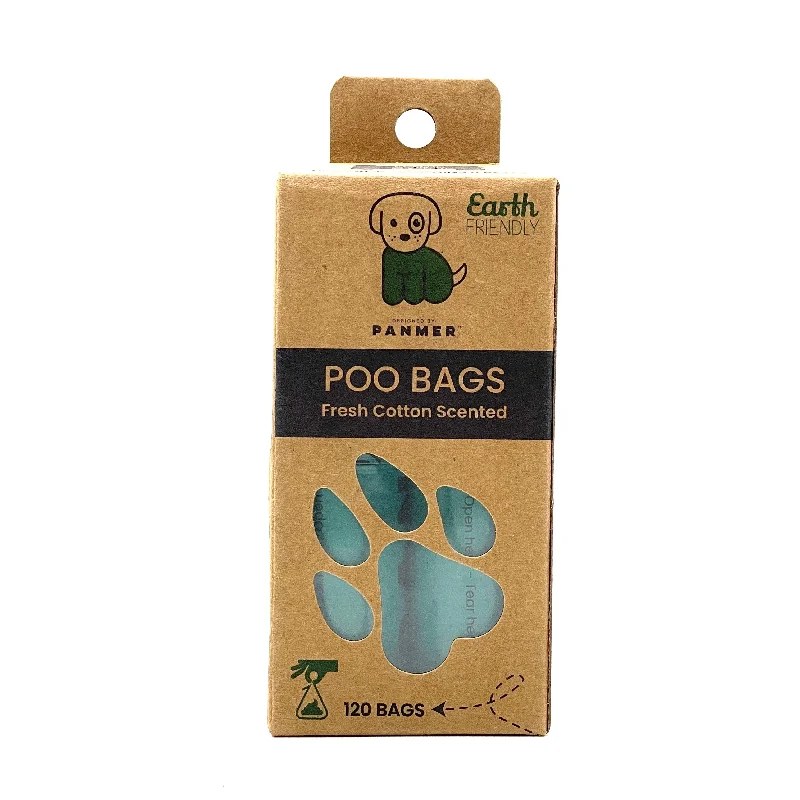 Dog Poo Bags Super Strong, Leak Proof, Fresh Cotton Scented Rolls (120 Bags)