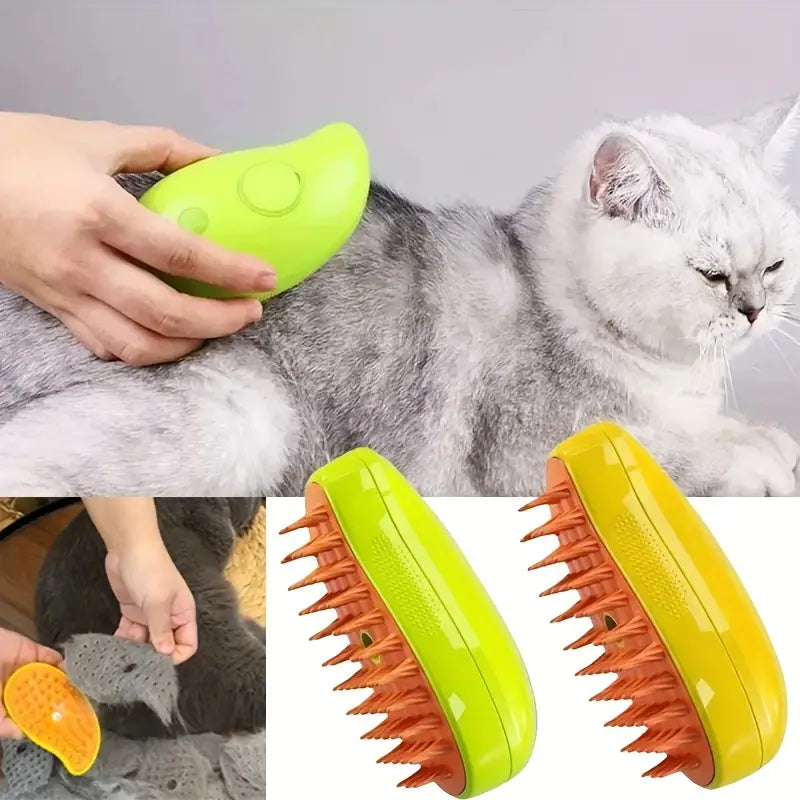 Pet Soft Steamy Brush for Removing Tangled And Loose Hair