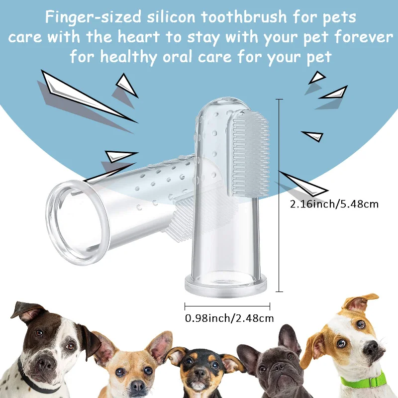 Transparent Finger Brush for Cats and Dogs