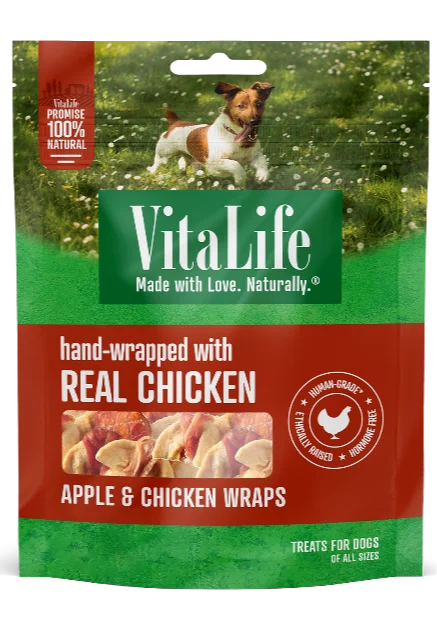 VitaLife Jerky Treats Apple & Chicken Wrap 400g