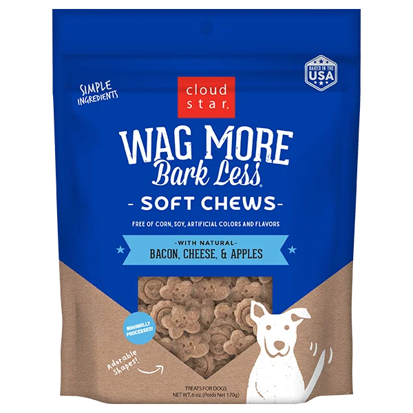 Cloud Star Wag More Bark Less Soft & Chewy Bacon, Cheese & Apples