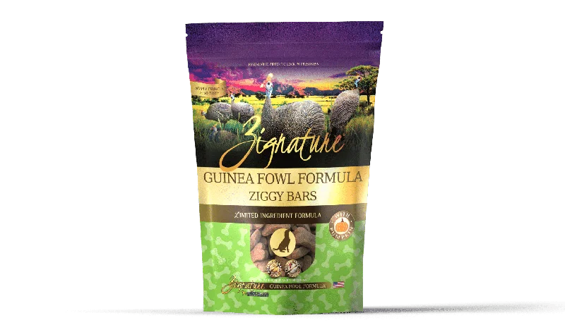 Zignature Ziggy Bars - Guinea Fowl Formula Dog Treats 340g